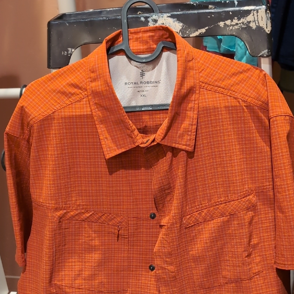 Royal Robbins Orange Lightweight Shirt Jacket